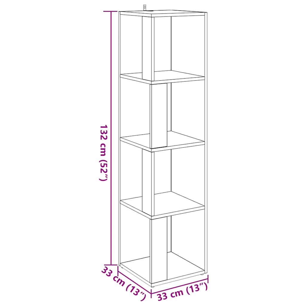 Ντουλάπι Γωνία Παλιό Ξύλο 33 x 33 x 132 εκ. από Μοριοσανίδα - Pakobazaar