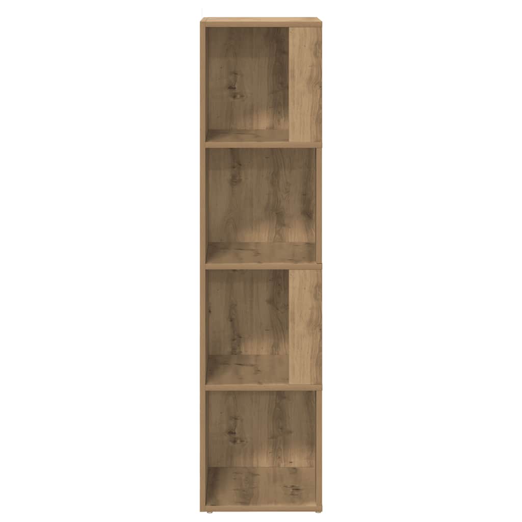 Γωνιακό Έπιπλο Τεχνίτης δρυς 33x33x132 εκ. από Επεξεργ. Ξύλο - Pakobazaar