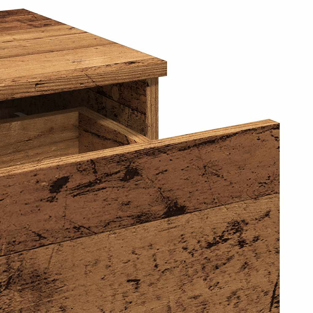 Κομοδίνα 2 τεμάχια Παλιό ξύλο 40x35x65 cm Κατασκευασμένο ξύλο