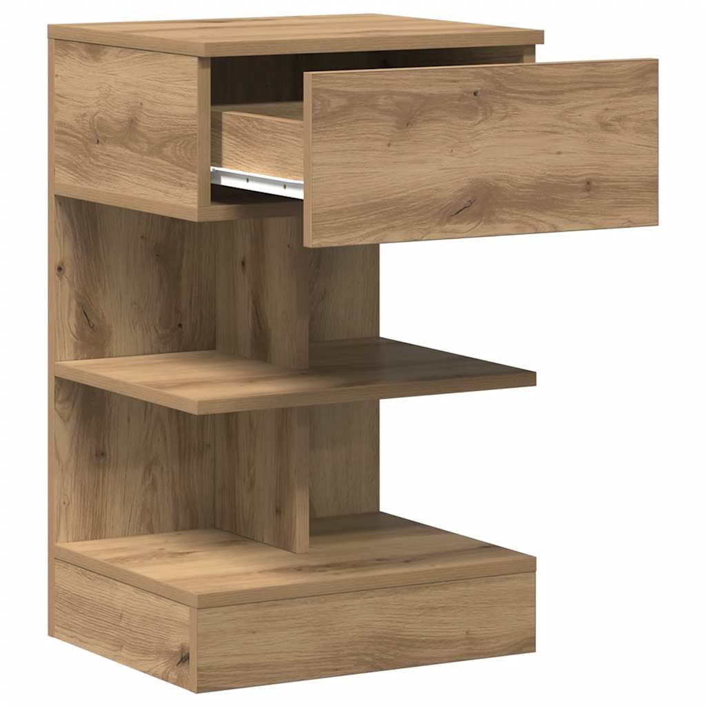 Κομοδίνο ντουλάπι Artisan Oak 40x35x65 cm Κατασκευασμένο ξύλο