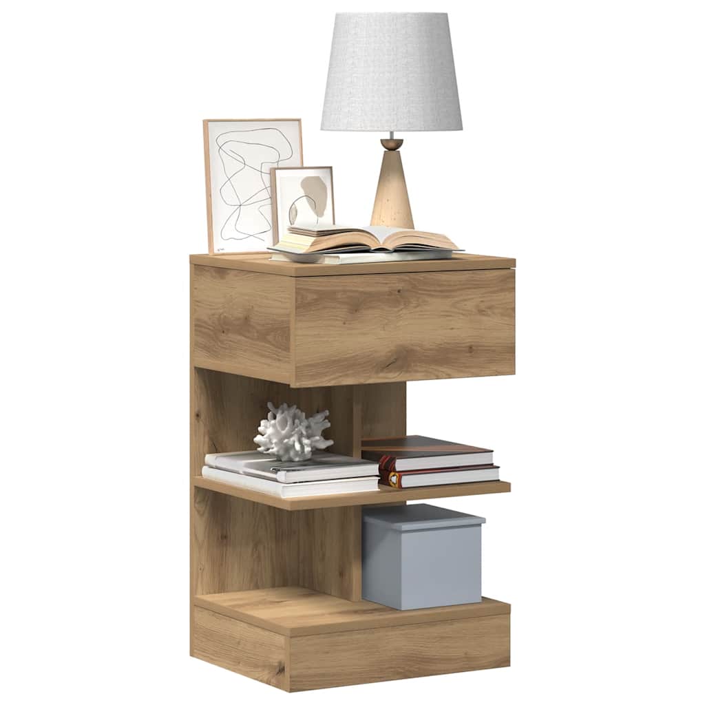 Κομοδίνο ντουλάπι Artisan Oak 40x35x65 cm Κατασκευασμένο ξύλο