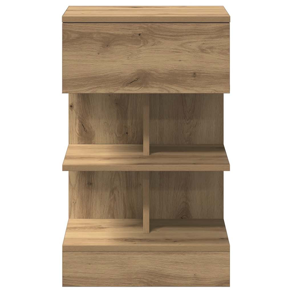 Κομοδίνα 2 τεμάχια Artisan Oak 40x35x65 cm Κατασκευασμένο ξύλο