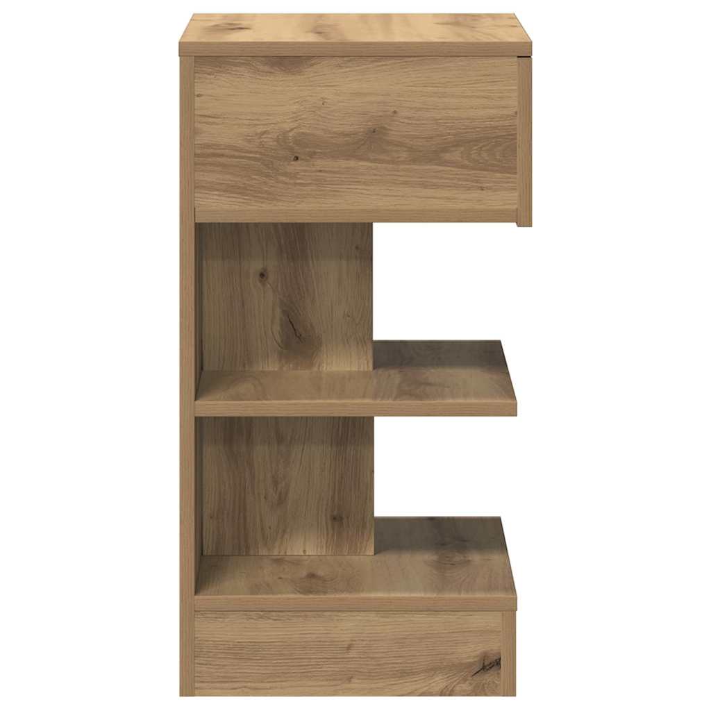 Κομοδίνα 2 τεμάχια Artisan Oak 40x35x65 cm Κατασκευασμένο ξύλο
