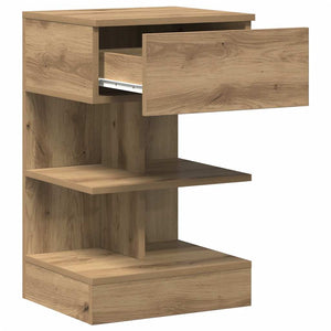 Κομοδίνα 2 τεμάχια Artisan Oak 40x35x65 cm Κατασκευασμένο ξύλο