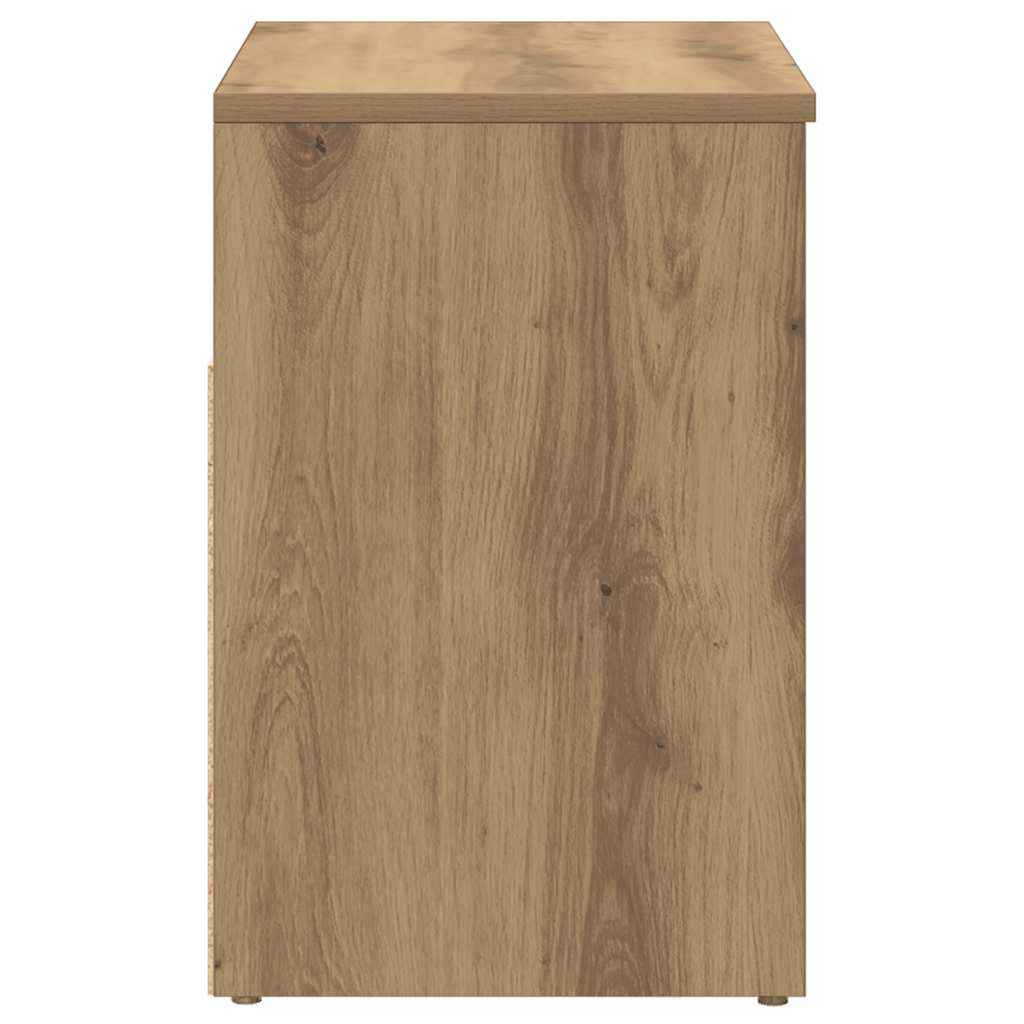 Πάγκος Παπουτσιών τεχνίτης Δρυς 60x30x45 εκ. Επεξεργασμένο Ξύλο - Pakobazaar