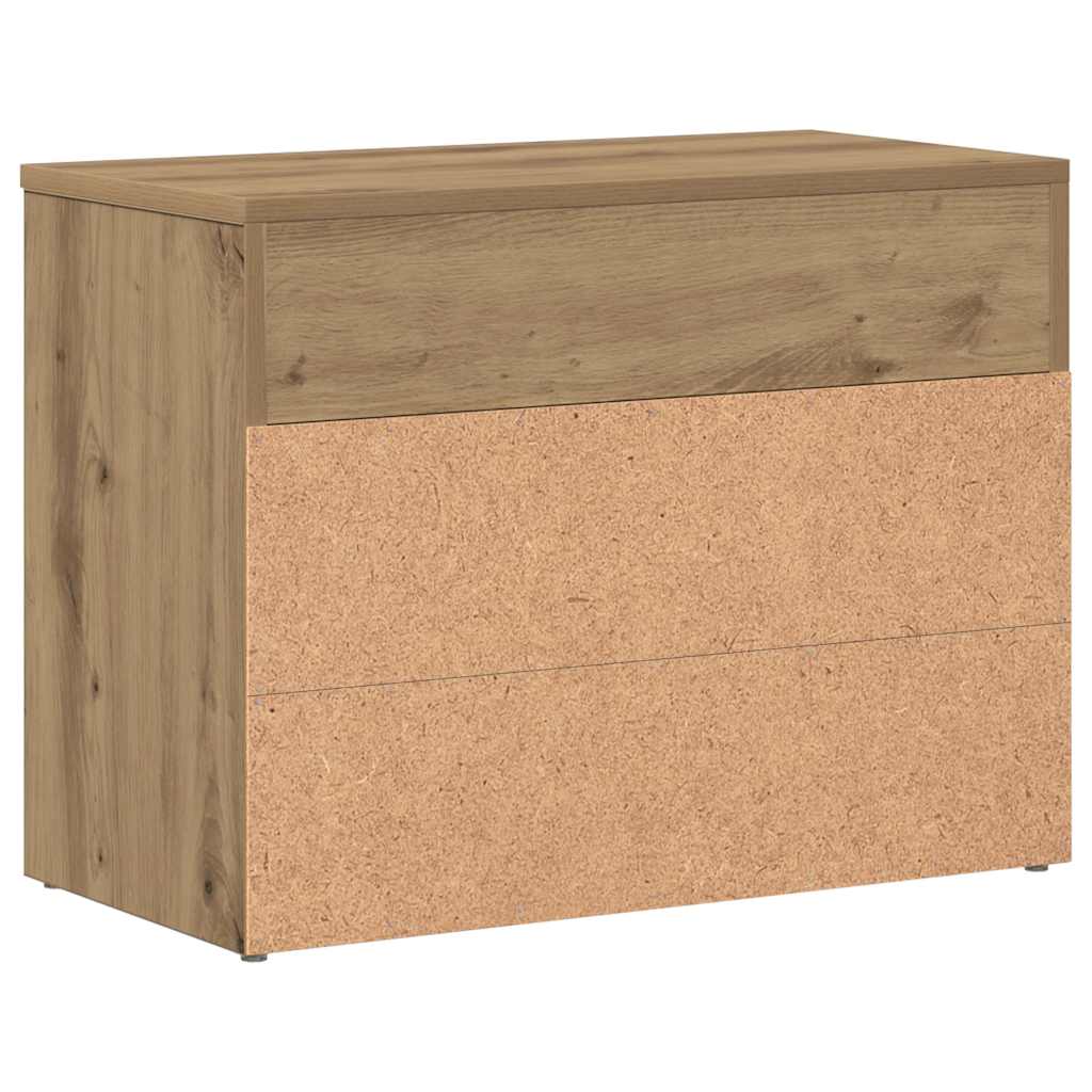 Πάγκος Παπουτσιών τεχνίτης Δρυς 60x30x45 εκ. Επεξεργασμένο Ξύλο - Pakobazaar