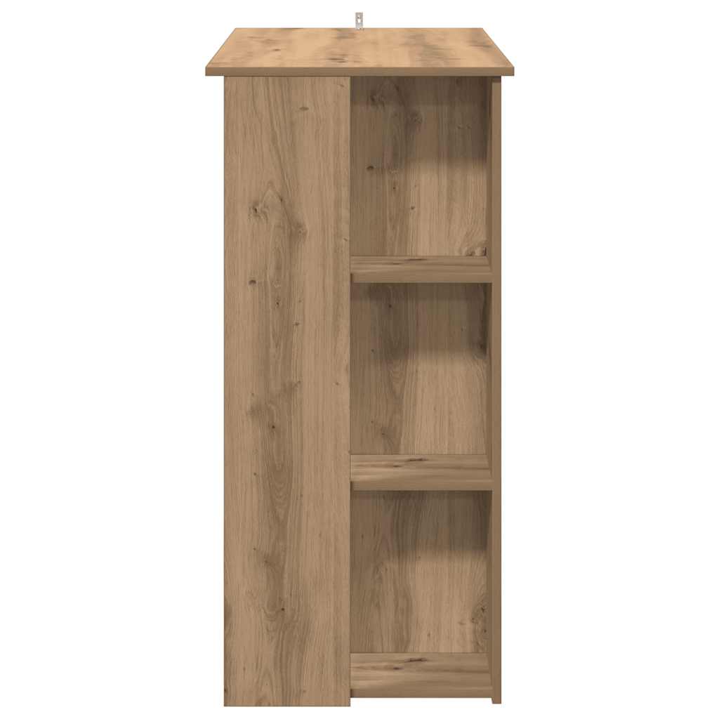 Τραπέζι Κονσόλα με Ράφι Καφέ Δρυς 102x50x103,5εκ. Επεξεργ. Ξύλο