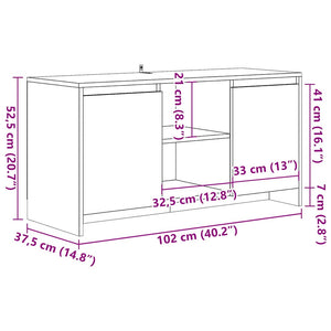 Έπιπλο Τηλεόρασης Αρτισιανή Δρυς 102x37,5x52,5 εκ Επεξεργ. Ξύλο