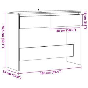 Τραπέζι Κονσόλα Παλαιό Ξύλο 100x35x76,5 εκ. Επεξεργασμένο Ξύλο