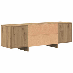 Έπιπλο Τηλεόρασης Αρτισιανή Δρυς 120x30x40,5 εκ Επεξ. Ξύλο - Pakobazaar