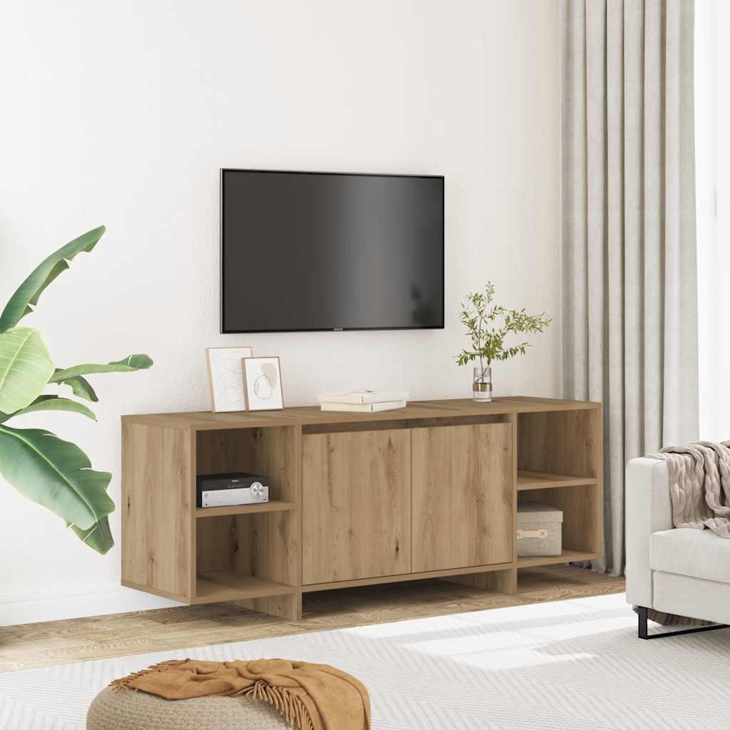 Έπιπλο Τηλεόρασης Αρτισιανή Δρυς 130x35x50 εκ από Επεξεργ. Ξύλο - Pakobazaar