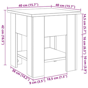 Τραπεζάκι σαλονιού παλιό ξύλο 40x40x42 cm Ξύλο μηχανής - Pakobazaar