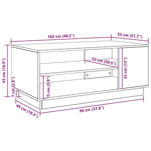 Τραπεζάκι σαλονιού Artisan Oak 102x55x43 cm Κατασκευασμένο ξύλο