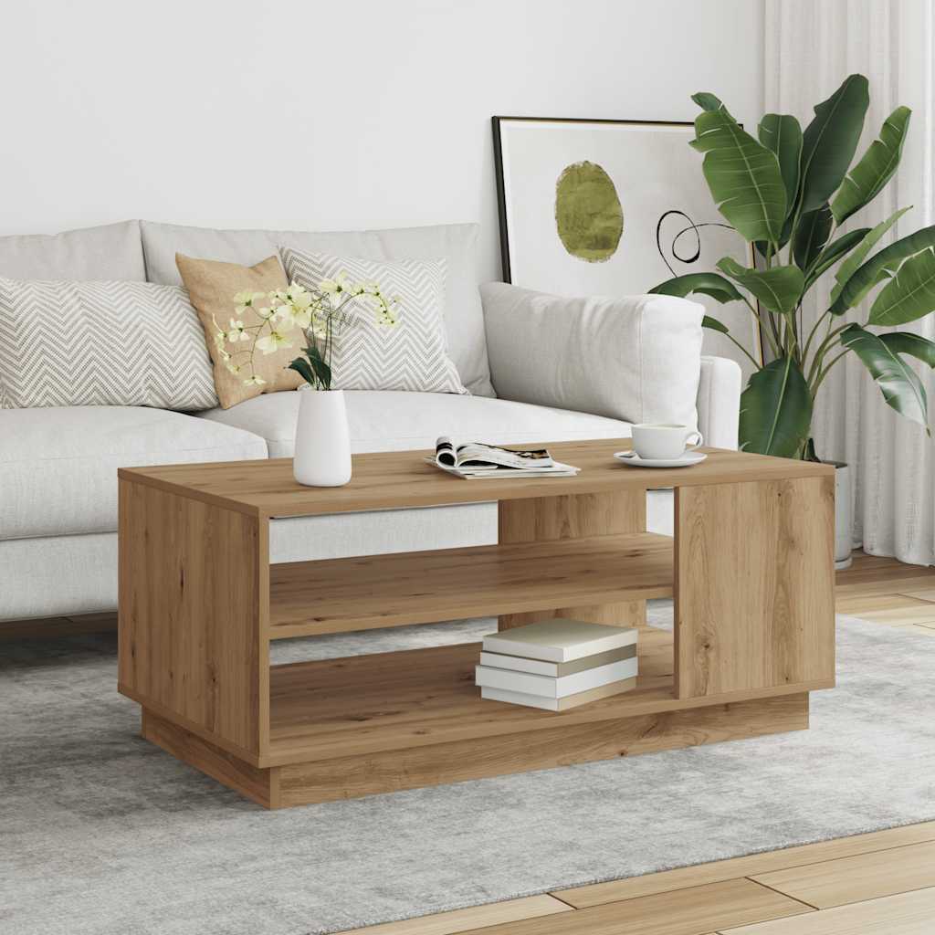 Τραπεζάκι σαλονιού Artisan Oak 102x55x43 cm Κατασκευασμένο ξύλο