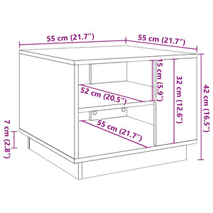 Τραπεζάκι σαλονιού Παλιό ξύλο 55x55x42 cm Κατασκευασμένο ξύλο - Pakobazaar