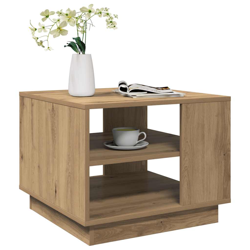 Τραπεζάκι σαλονιού Artisan Oak 55x55x42 cm Κατασκευασμένο ξύλο - Pakobazaar