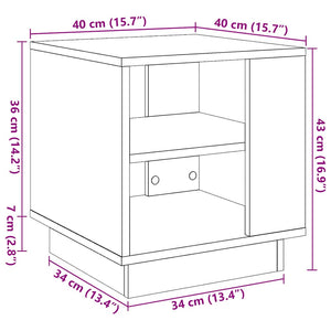Τραπεζάκι σαλονιού Παλιό ξύλο 40x40x43 cm Κατασκευασμένο ξύλο - Pakobazaar