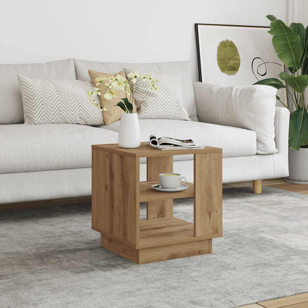 Τραπεζάκι σαλονιού Artisan Oak 40x40x43 cm Κατασκευασμένο ξύλο