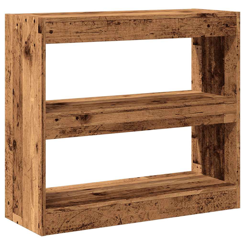 Ντουλάπι βιβλίων/διαχωριστικό δωματίου Παλιό ξύλο 80x30x72 cm - Pakobazaar