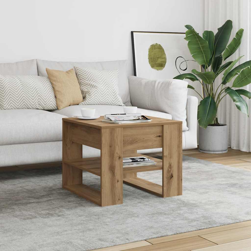 Τραπεζάκι σαλονιού Artisan Oak 55,5x55x45cm Κατασκευασμένο ξύλο - Pakobazaar