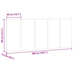 κεφαλάρι κρεβατιού Παλιό ξύλο 200x1,5x80 cm Κατασκευασμένο ξύλο - Pakobazaar