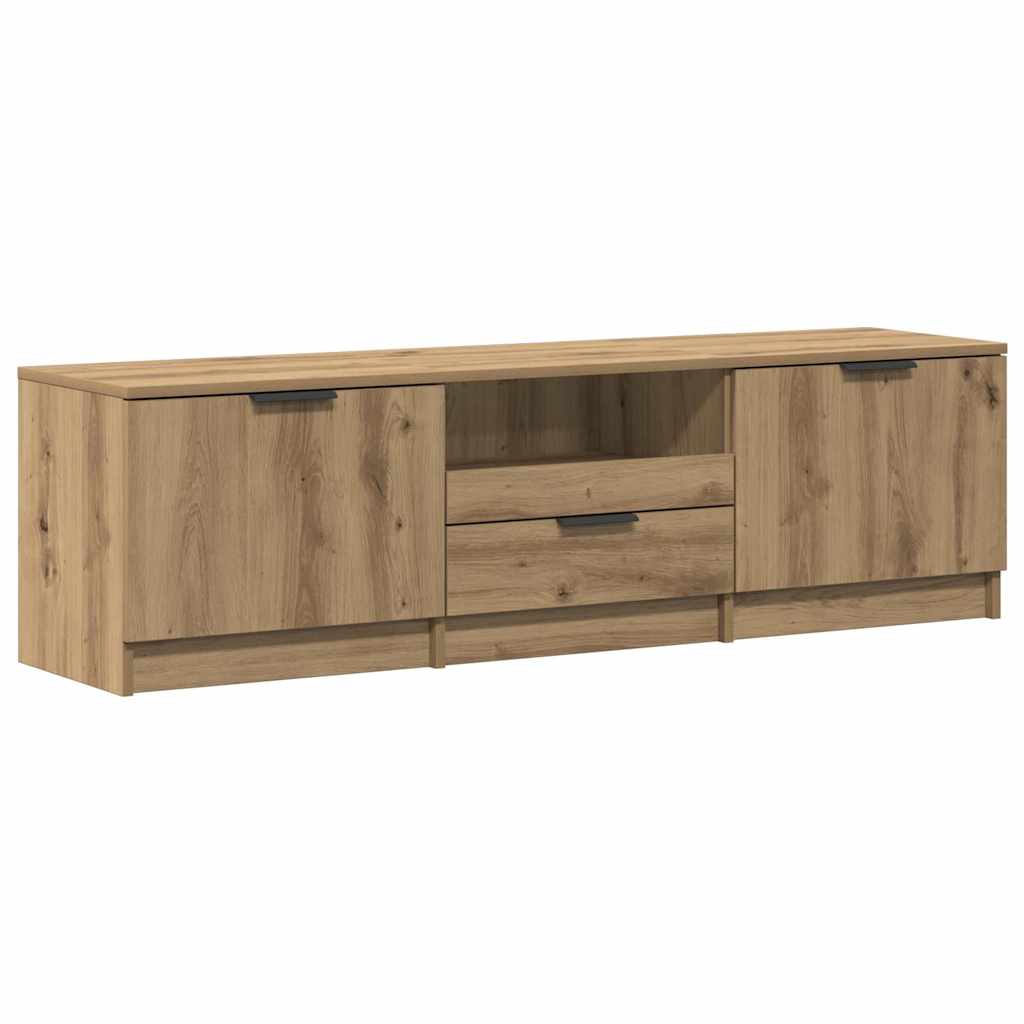 Έπιπλο Τηλεόρασης Χειροποίητο Δρυς 140x35x40 εκ. από Τεχνητό Ξύλο