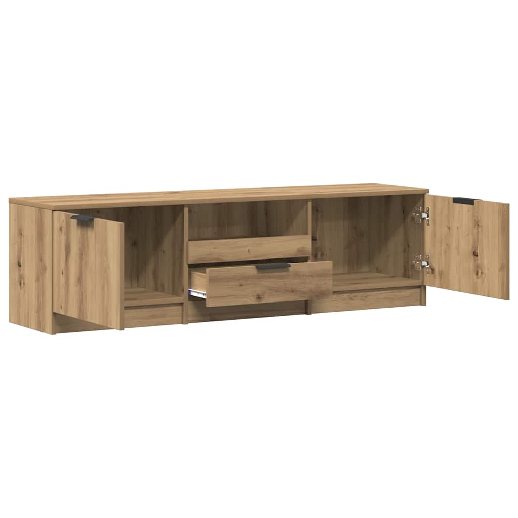 Έπιπλο Τηλεόρασης Χειροποίητο Δρυς 140x35x40 εκ. από Τεχνητό Ξύλο