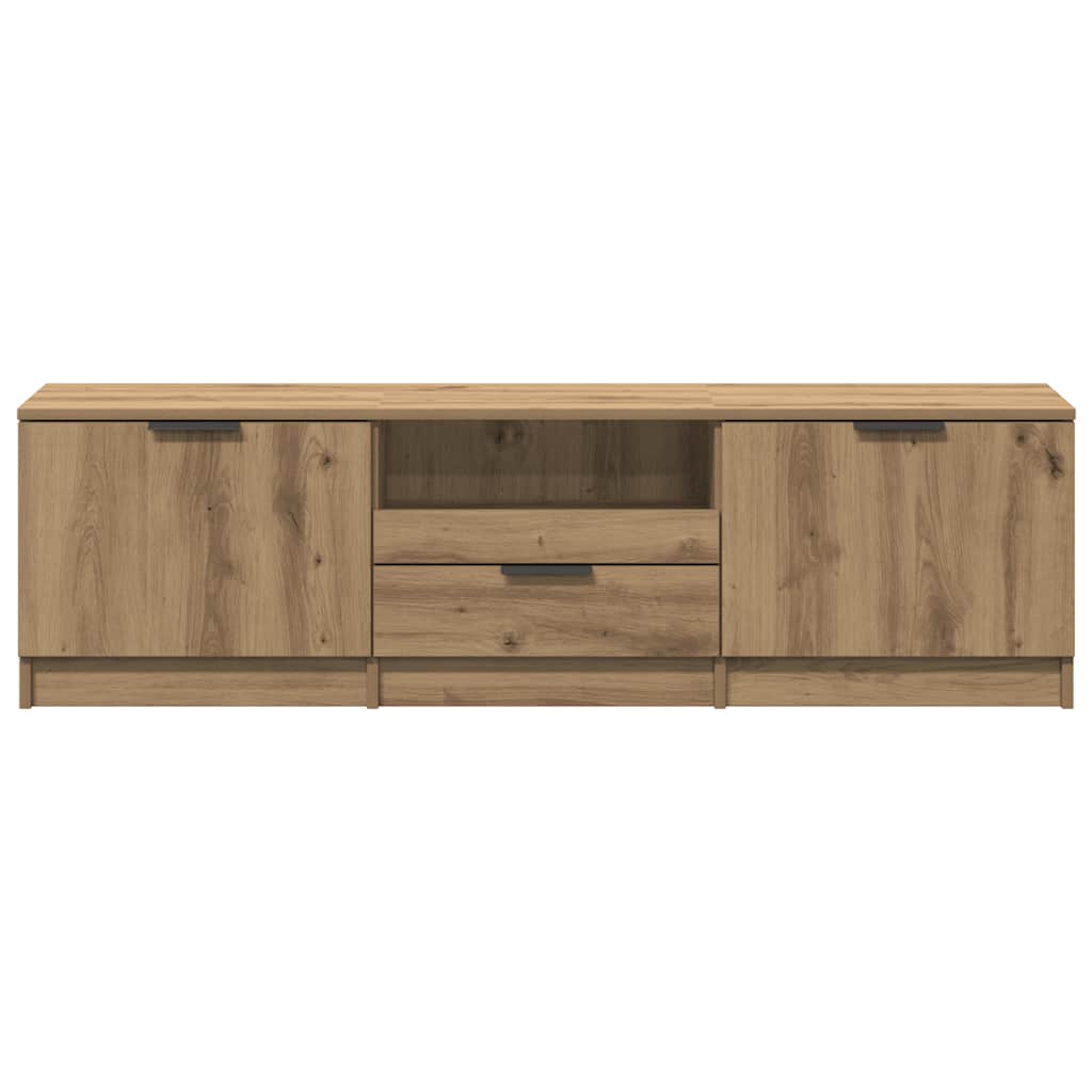 Έπιπλο Τηλεόρασης Χειροποίητο Δρυς 140x35x40 εκ. από Τεχνητό Ξύλο