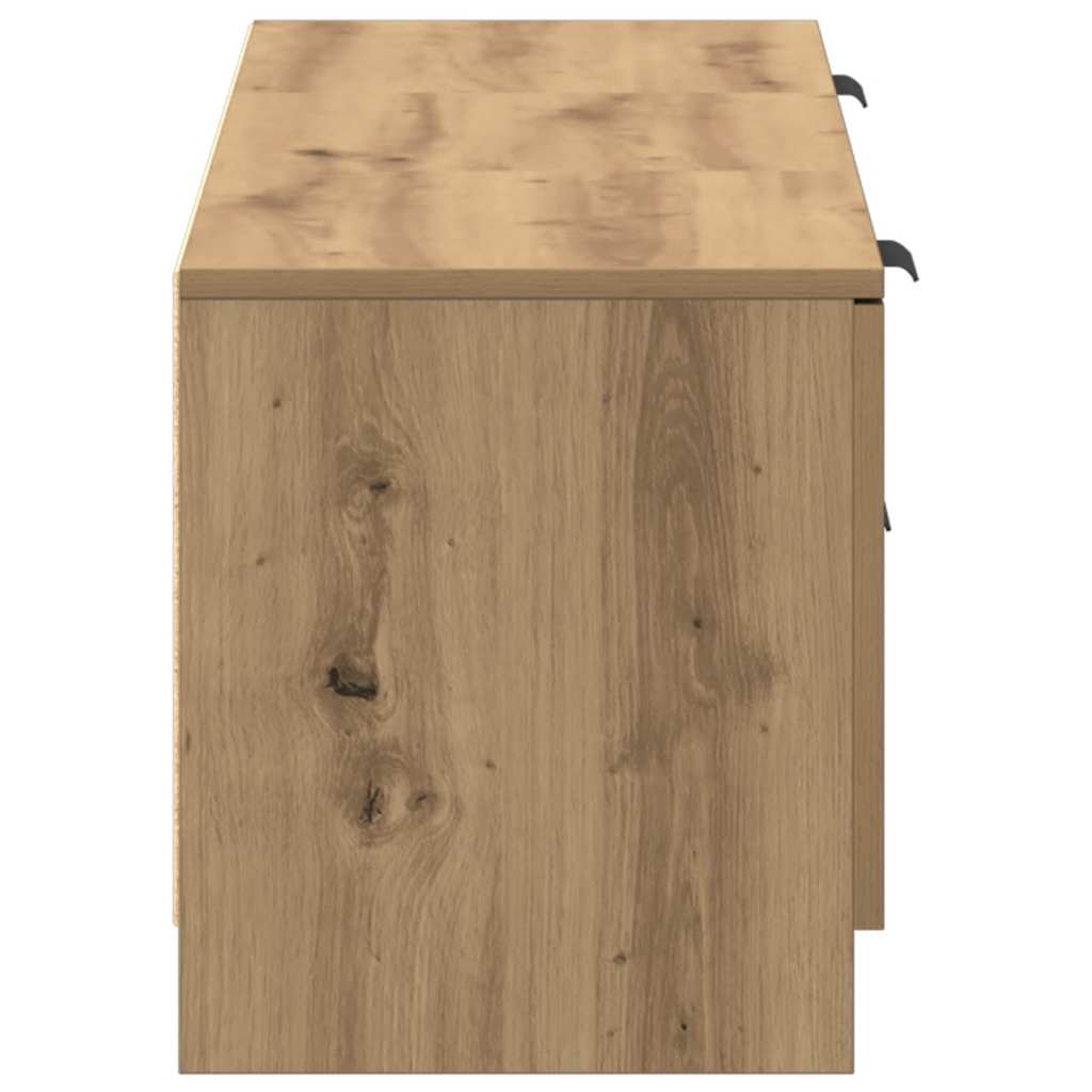 Έπιπλο Τηλεόρασης Χειροποίητο Δρυς 140x35x40 εκ. από Τεχνητό Ξύλο