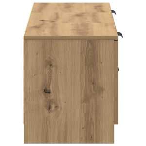 Έπιπλο Τηλεόρασης Χειροποίητο Δρυς 140x35x40 εκ. από Τεχνητό Ξύλο
