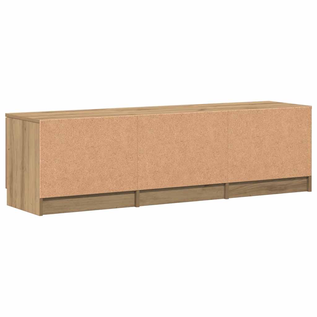 Έπιπλο Τηλεόρασης Χειροποίητο Δρυς 140x35x40 εκ. από Τεχνητό Ξύλο