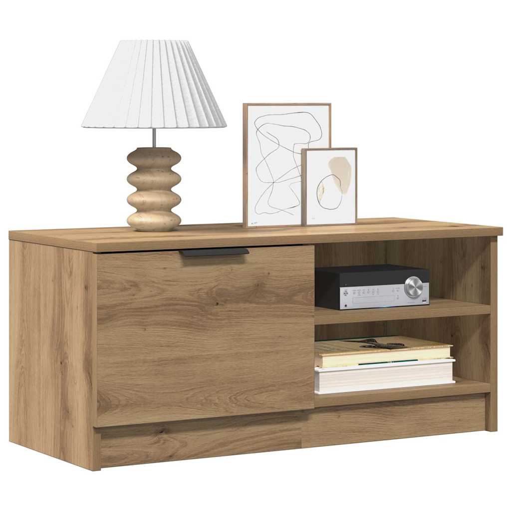 Σετ ντουλάπι τηλεόρασης 2 τεμαχίων Artisan Oak 80x35x36,5 cm - Pakobazaar