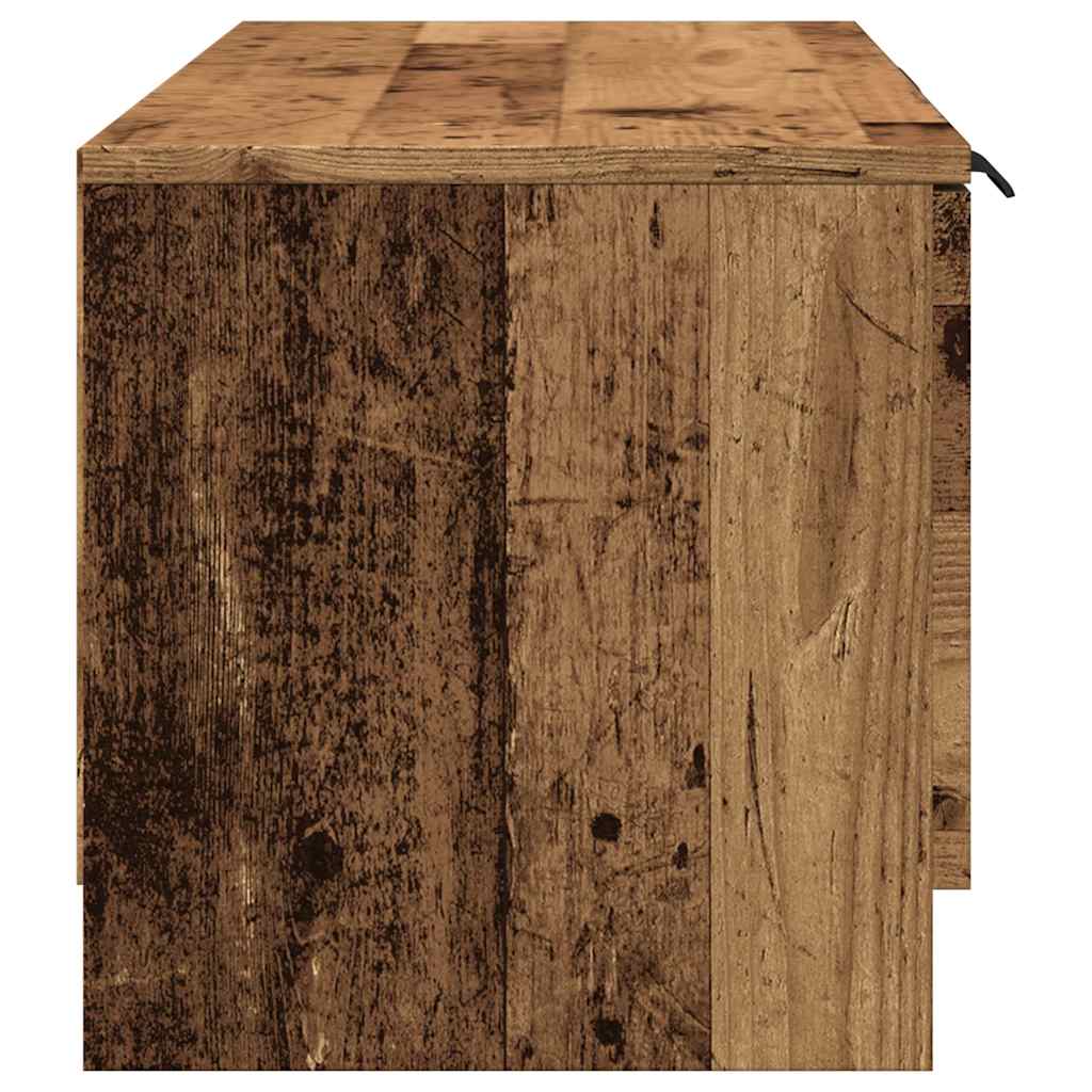 Έπιπλο Τηλεόρασης Όψη Παλαιού Ξύλου 102x35x36,5 εκ. Επεξ. Ξύλο - Pakobazaar