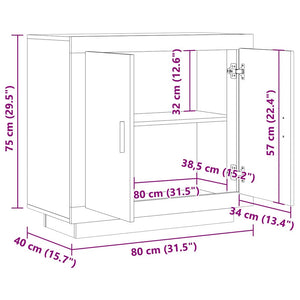 Σκευοθήκη Παλιό ξύλο 80x40x75 cm Ξύλο μηχανής