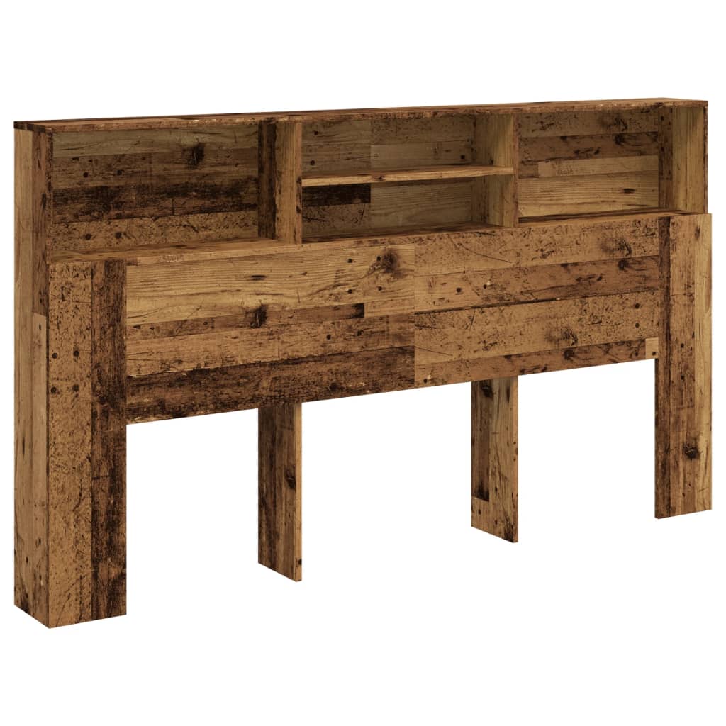 Ντουλάπι κεφαλάρι Παλιό ξύλο 180x19x103,5 cm Ξύλο μηχανής