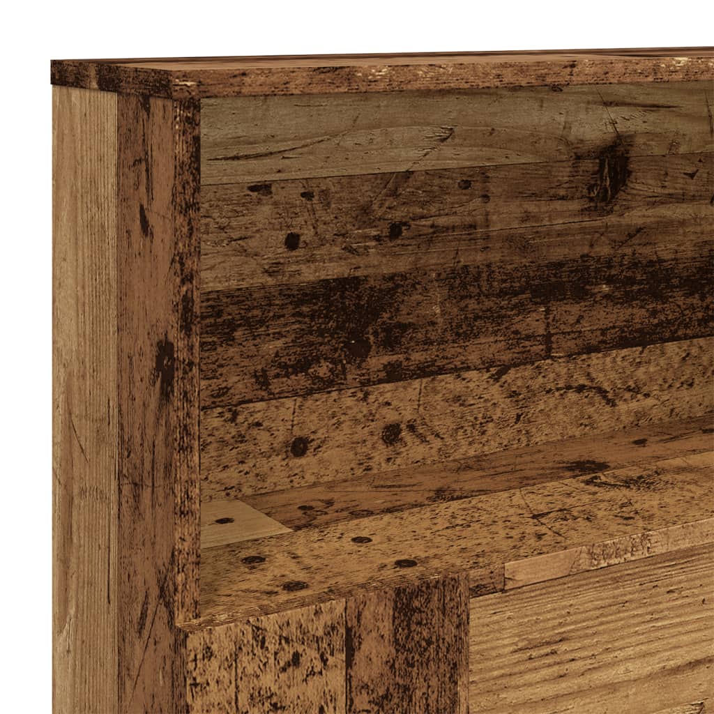 Ντουλάπι κεφαλάρι Παλιό ξύλο 180x19x103,5 cm Ξύλο μηχανής