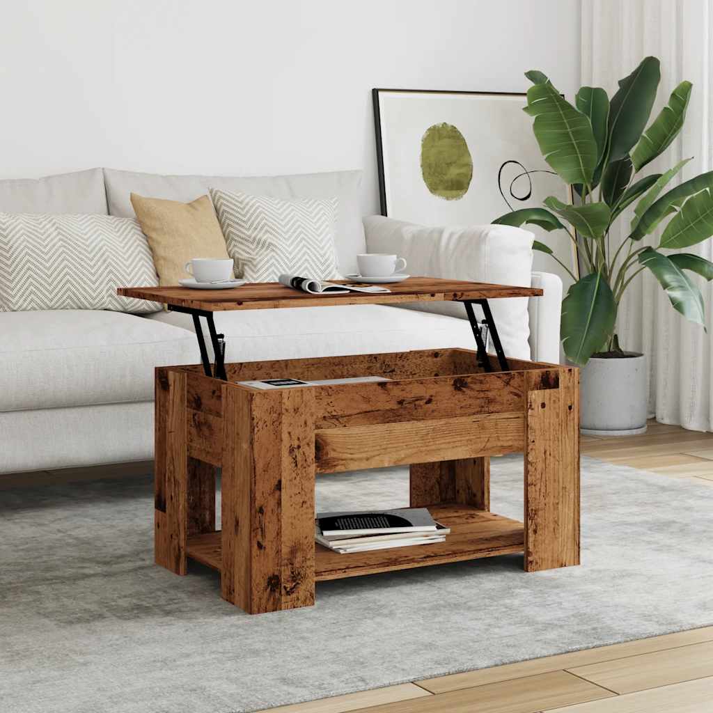 Τραπεζάκι σαλονιού Παλιό ξύλο 79x49x41 cm Ξύλο μηχανής - Pakobazaar