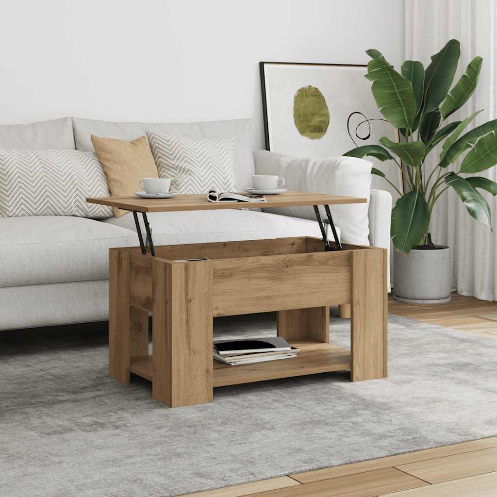Τραπεζάκι σαλονιού Artisan Oak 79x49x41 cm Κατασκευασμένο ξύλο - Pakobazaar