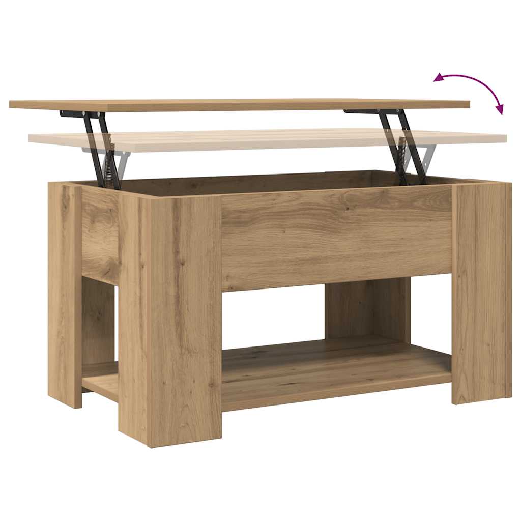 Τραπεζάκι σαλονιού Artisan Oak 79x49x41 cm Κατασκευασμένο ξύλο - Pakobazaar