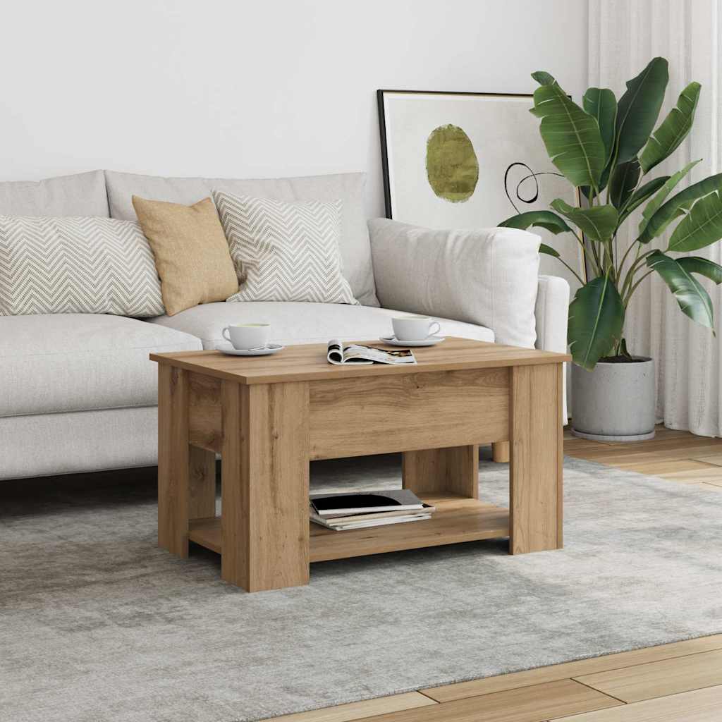 Τραπεζάκι σαλονιού Artisan Oak 79x49x41 cm Κατασκευασμένο ξύλο - Pakobazaar
