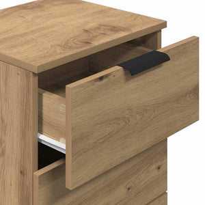 Κομοδίνα 2 τεμ.Αρτισιανή Δρυς 40x36x65 εκ. Επεξ. Ξύλο - Pakobazaar