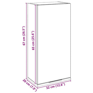 Ντουλάπι Μπάνιου Επιτοίχιο Artisan Δρυς 32 x 20 x 67 εκ.