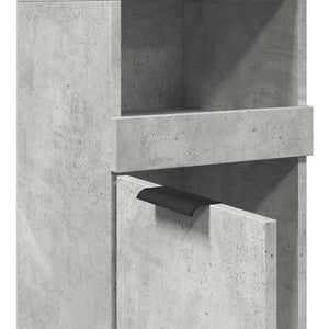 Ντουλάπι Μπάνιου Γκρι Σκυροδέματος 32x34x188,5 εκ. Επεξ. Ξύλο - Pakobazaar