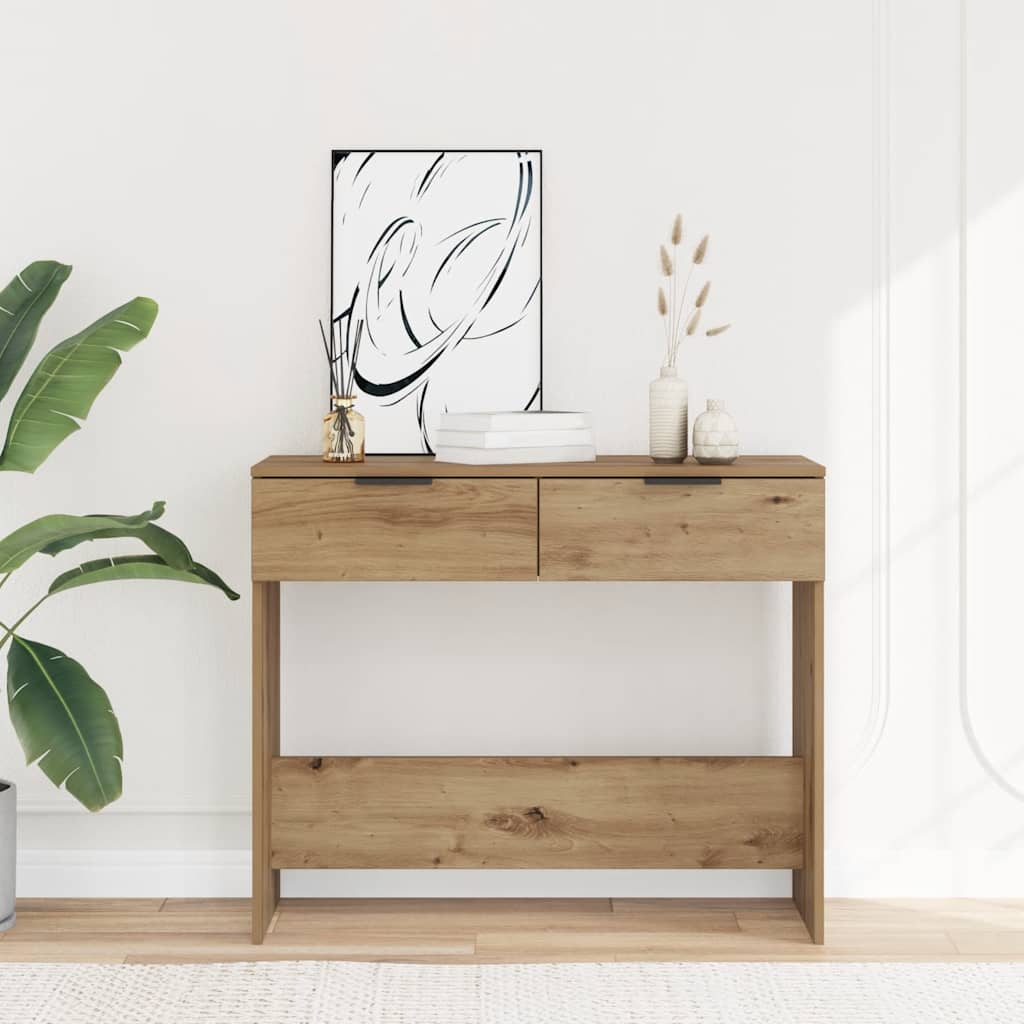 Τραπέζι κονσόλας Artisan Oak 90x36x75 cm Κατασκευασμένο ξύλο