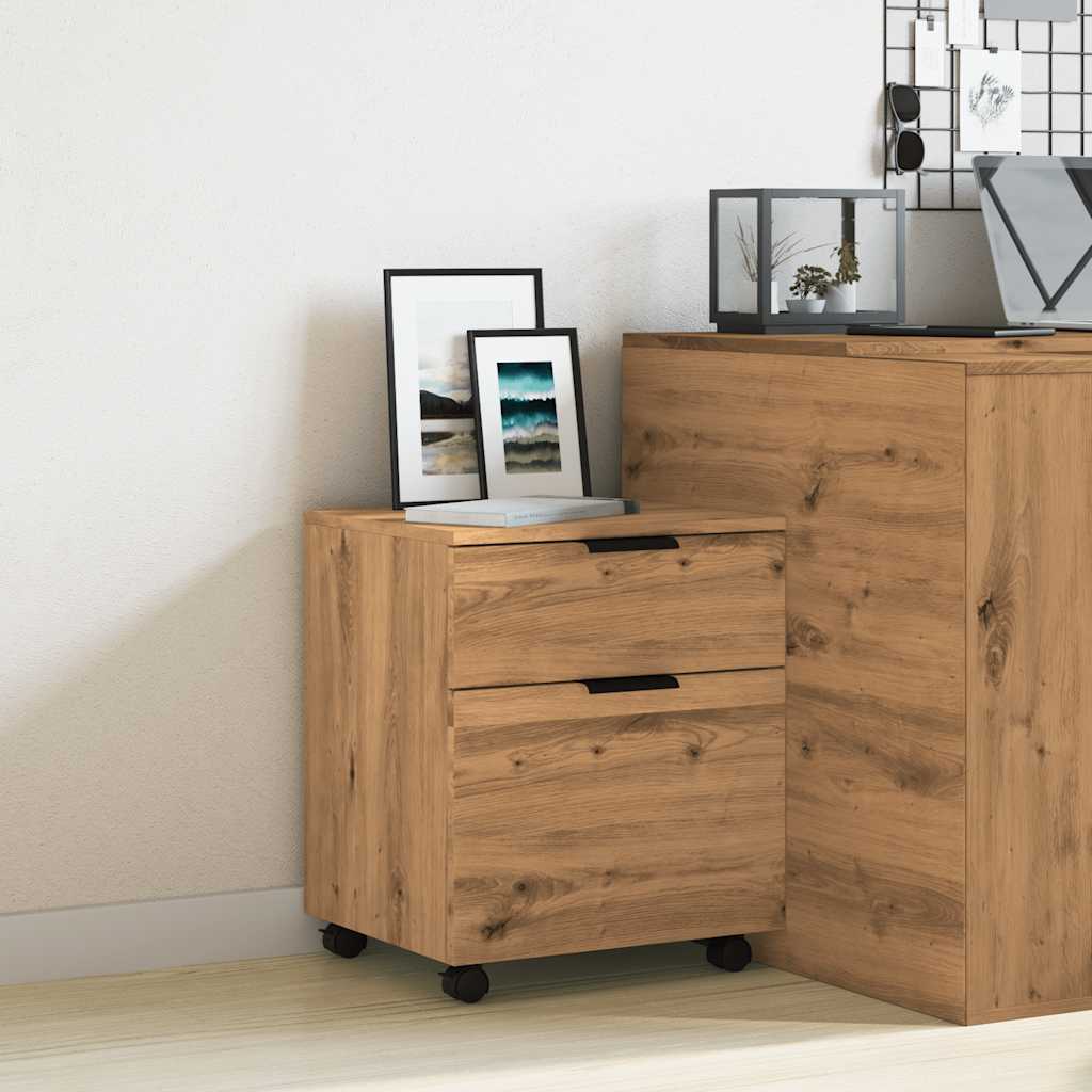 Κινητό ντουλάπι αρχείων  με τροχούς Artisan Oak - Pakobazaar