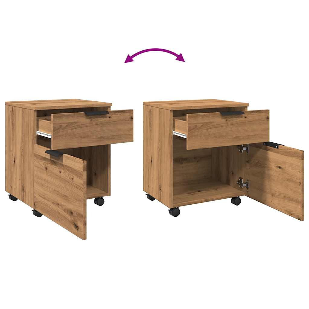 Κινητό ντουλάπι αρχείων  με τροχούς Artisan Oak - Pakobazaar