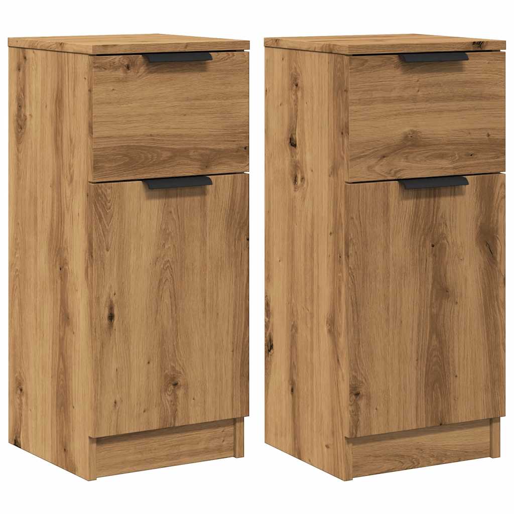 Sideboards 2 τεμάχια Artisan Oak 30x30x70cm Κατασκευασμένο ξύλο - Pakobazaar