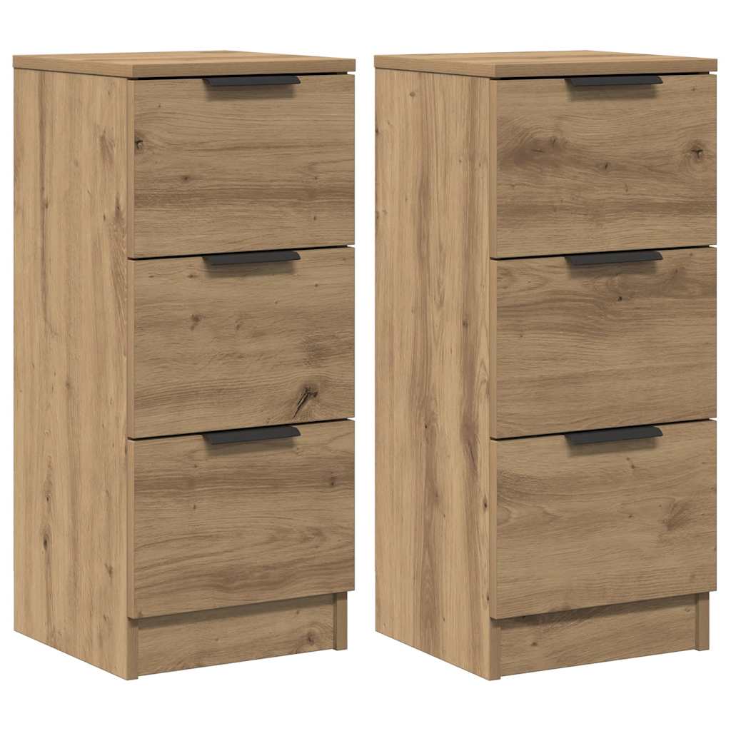 Sideboards 2 τεμάχια Artisan Oak 30x30x70cm Κατασκευασμένο ξύλο - Pakobazaar