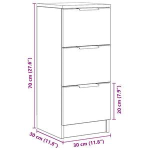 Sideboards 2 τεμάχια Artisan Oak 30x30x70cm Κατασκευασμένο ξύλο - Pakobazaar