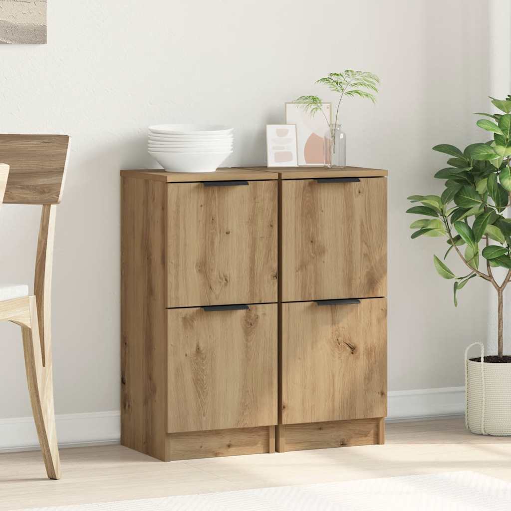 Sideboards 2 τεμάχια Artisan Oak 30x30x70cm Κατασκευασμένο ξύλο - Pakobazaar